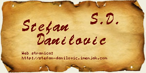 Stefan Danilović vizit kartica